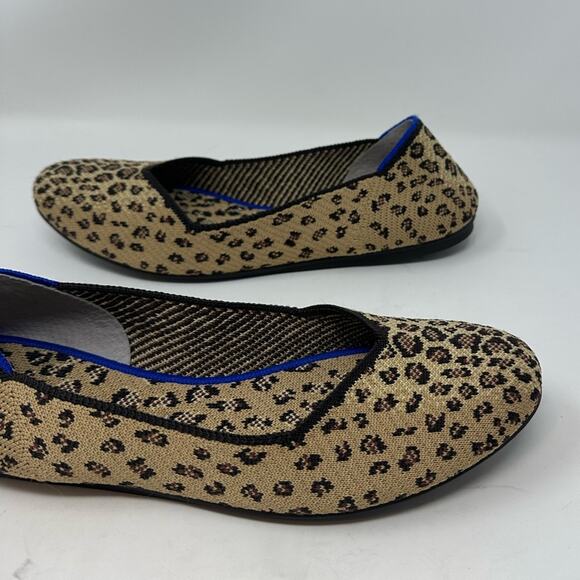Rothy's Spotted Leopard Animal Round Toe Flats Women’s Size 9.5 Washable Shoes - Picture 5 of 12